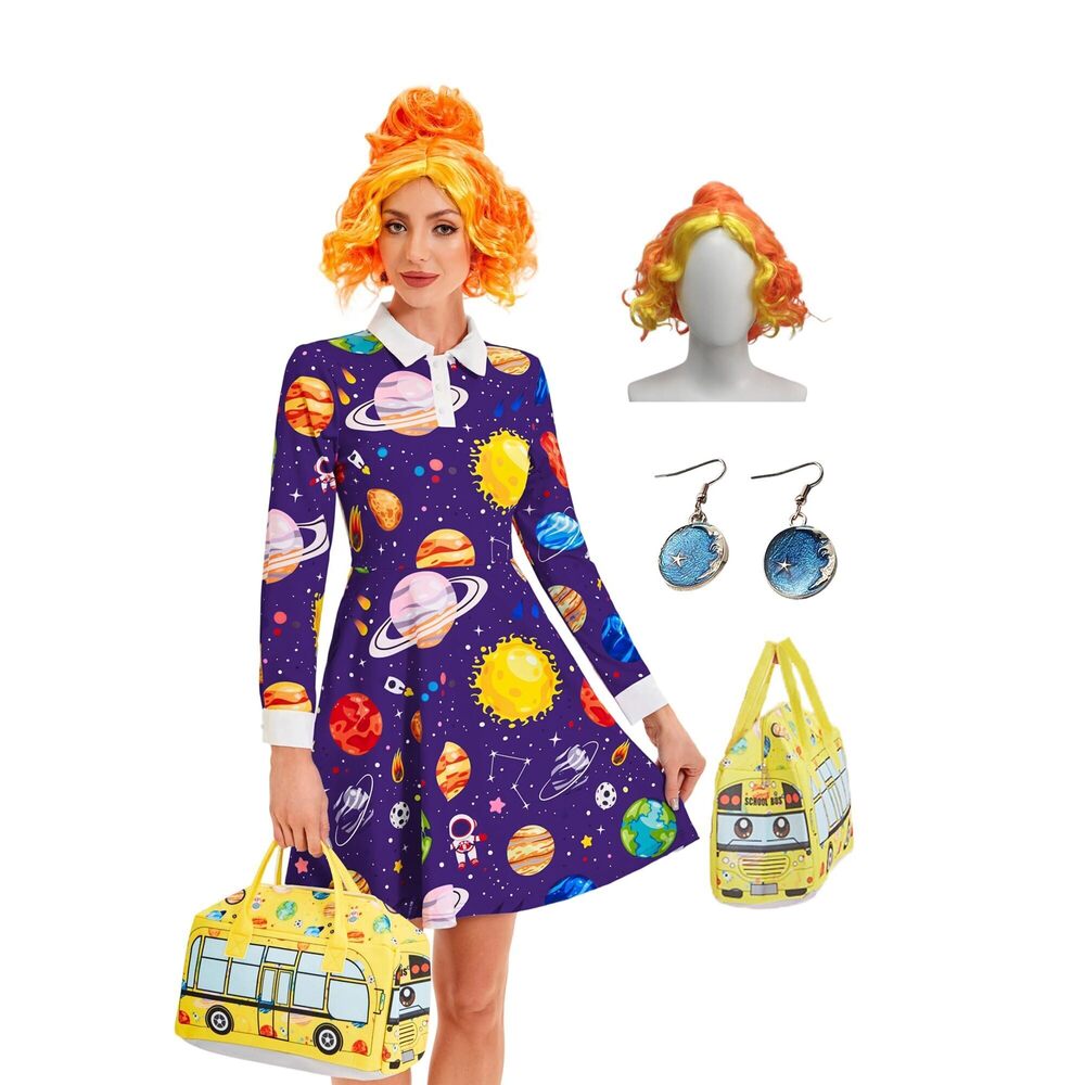 3418 Halloween Costume Science Teacher Planet Dresses With Wig